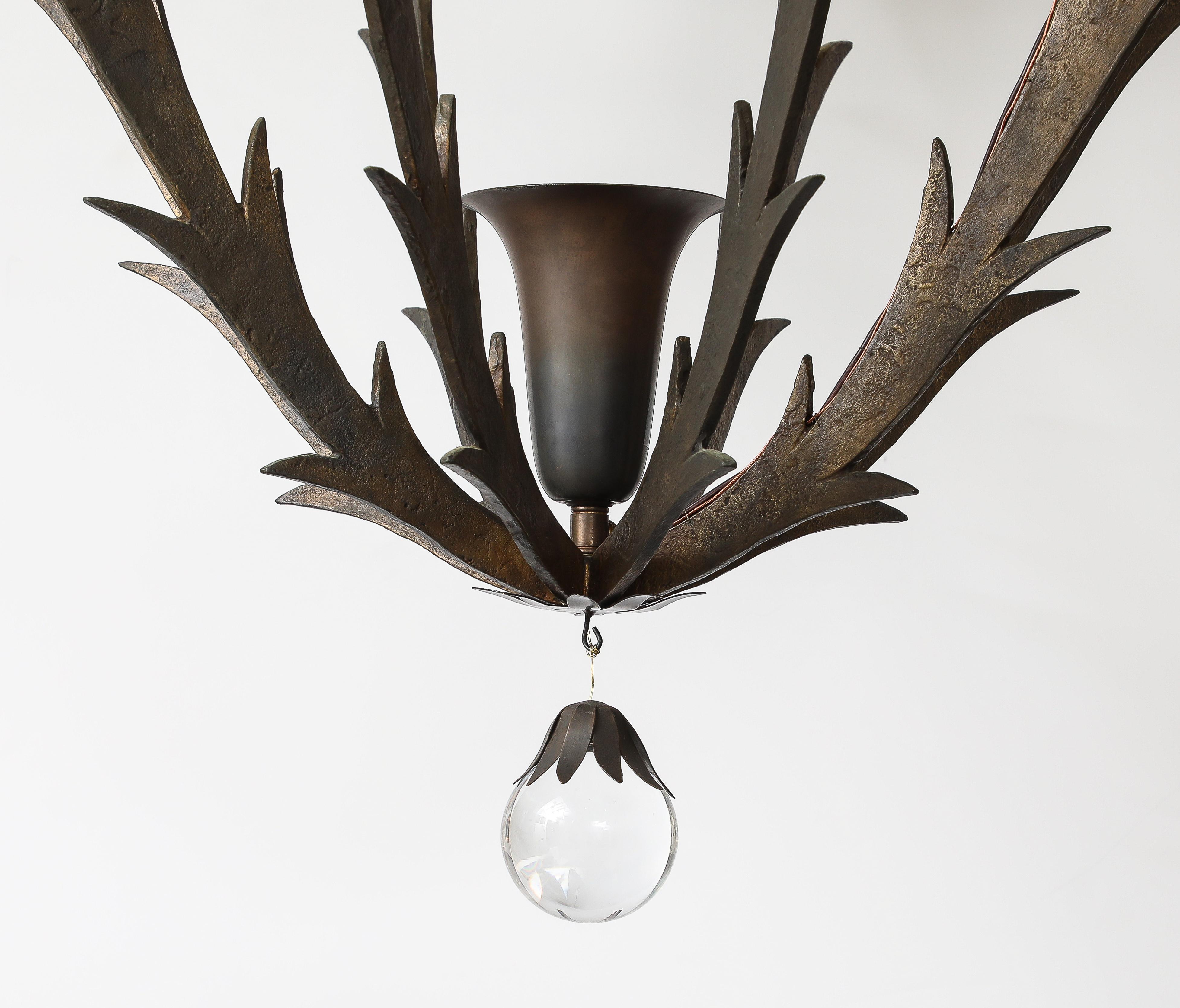 Hervé van der Straeten Lampadario in bronzo Model No. 47, Francia, 2006 in vendita 3
