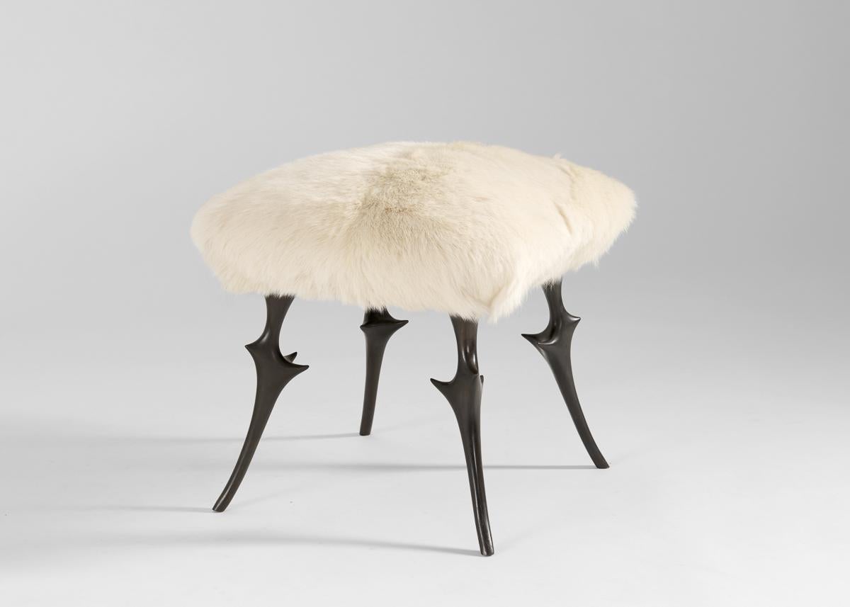 Hervé van der Straeten, Tabouret contemporain Chèvre No. 55, France, c.C. 2007 Bon état - En vente à New York, NY