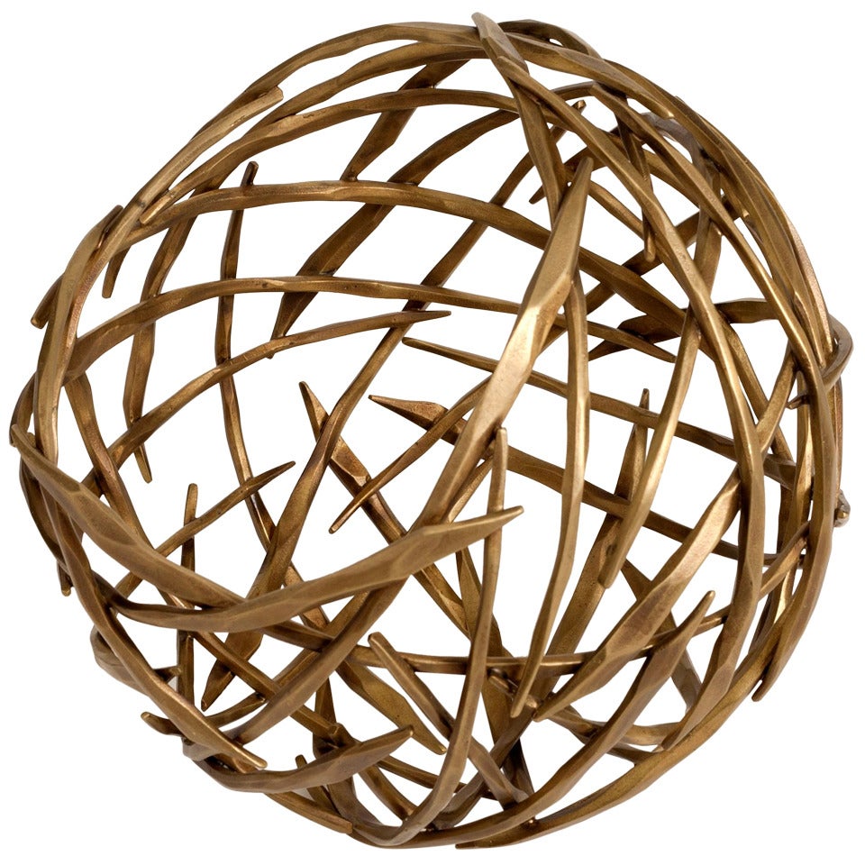 Hervé van der Straeten, "Coupe Nid" Centrotavola in bronzo, Francia, 2012