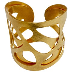 Herve van der Straeten Gilded Brass "Giraffe" Cuff