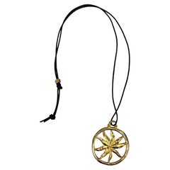 Hervé Van der Straeten Gold-Tone Sun Pendant Necklace