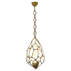 Hervé Van Der Straeten Lustre à Facettes 283 Bronze Pendant Lamp, France, 2018