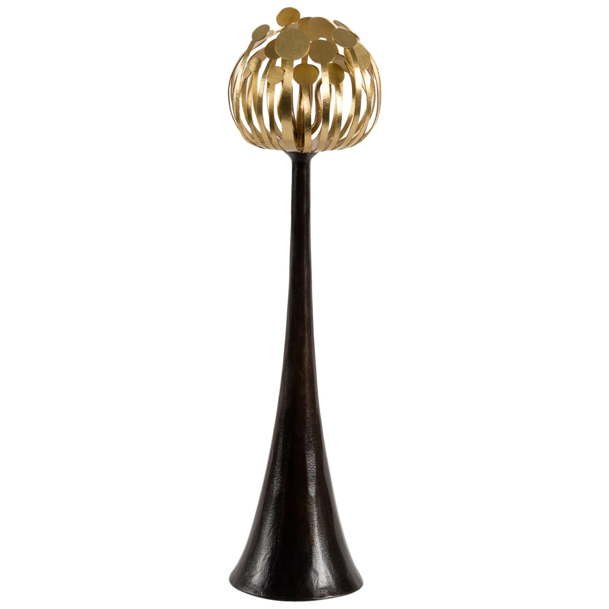 Herve Van Der Straeten, chandelier Pistil en bronze moyen, France, 2011 en vente