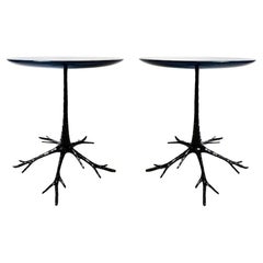 Hervé Van der Straeten, Table Gieridon Sylvestre en bronze, Wood de Ralph Pucci
