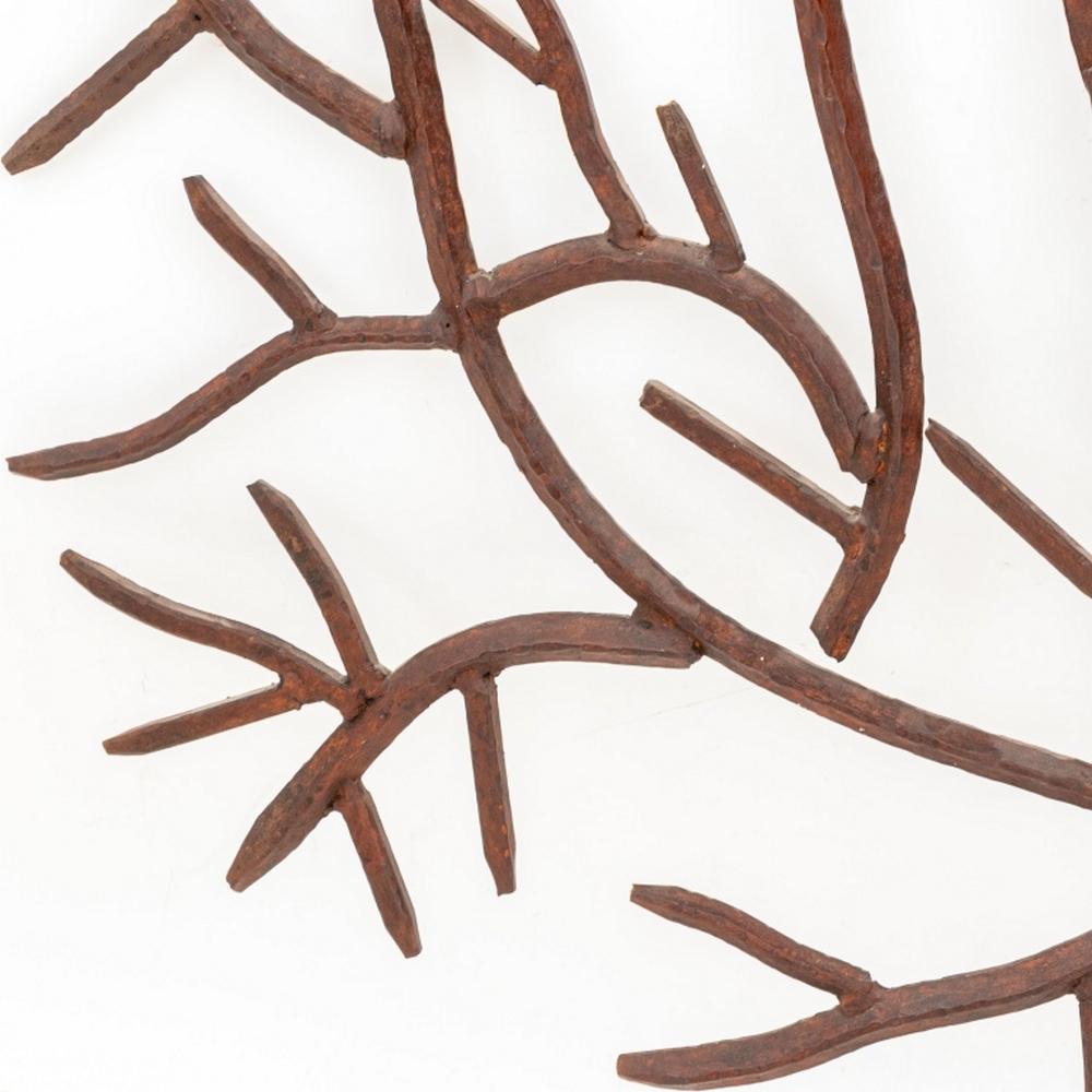 Herve Van Der Straeten Style Iron Branch Mirror In Good Condition For Sale In Astoria, NY
