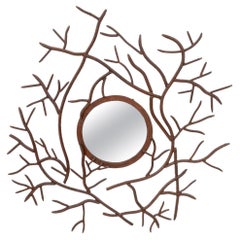 Herve Van Der Straeten Style Iron Branch Mirror