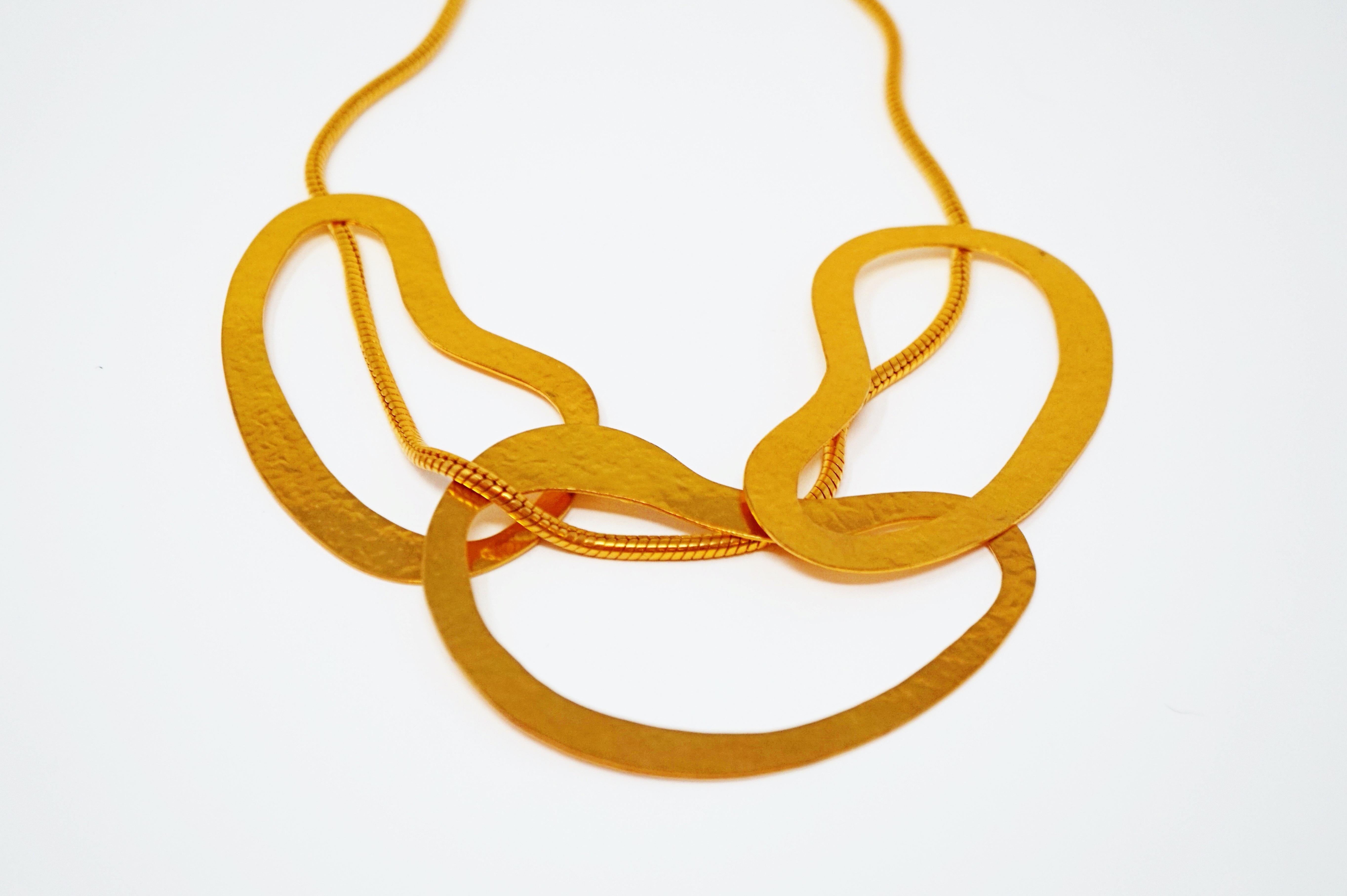 Moderne vergoldete Statement-Halskette „Vibrations“ von Herve van der Straeten, signiert im Angebot 9