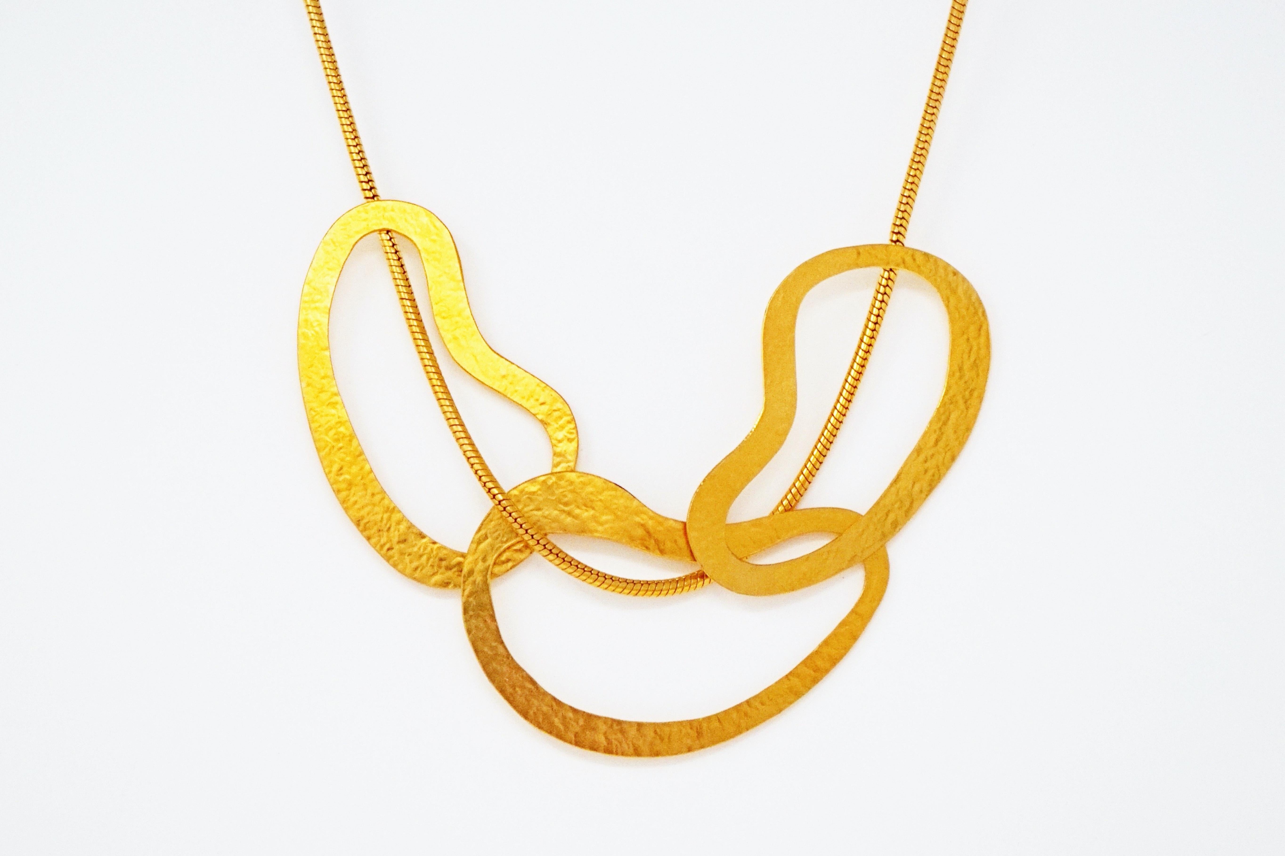 Moderne vergoldete Statement-Halskette „Vibrations“ von Herve van der Straeten, signiert im Angebot 10