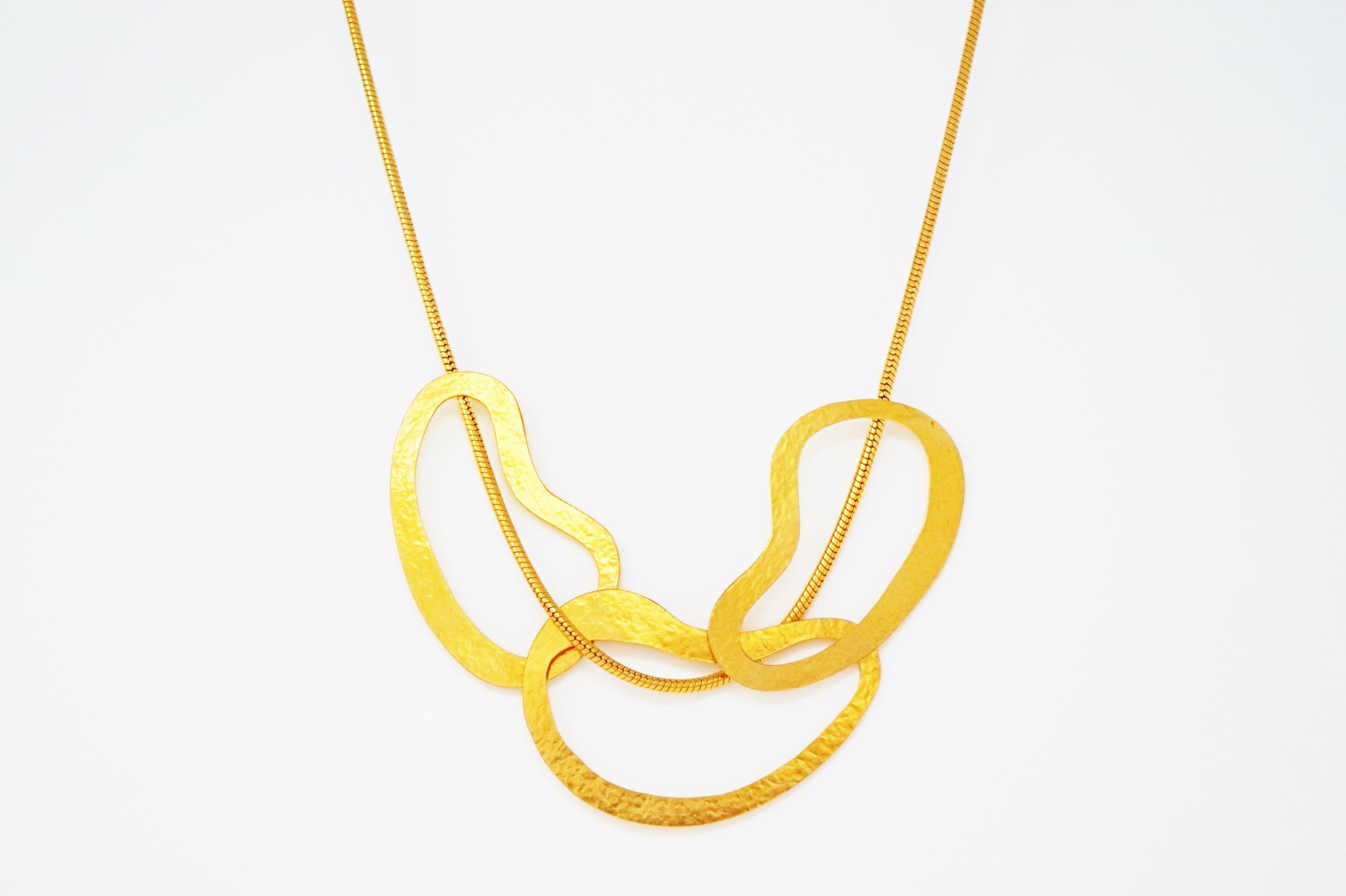 Moderne vergoldete Statement-Halskette „Vibrations“ von Herve van der Straeten, signiert im Angebot 11