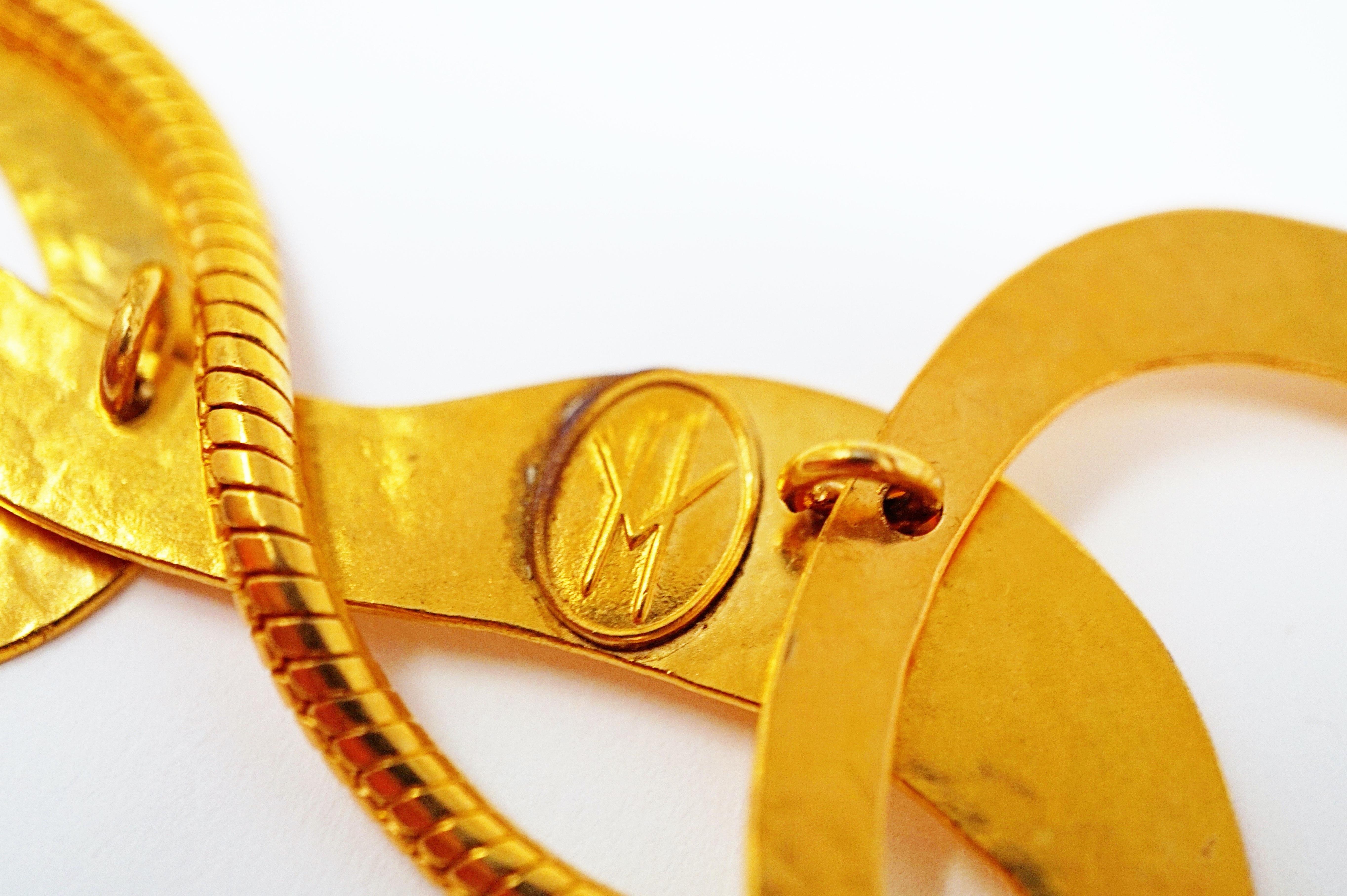 Moderne vergoldete Statement-Halskette „Vibrations“ von Herve van der Straeten, signiert im Angebot 12