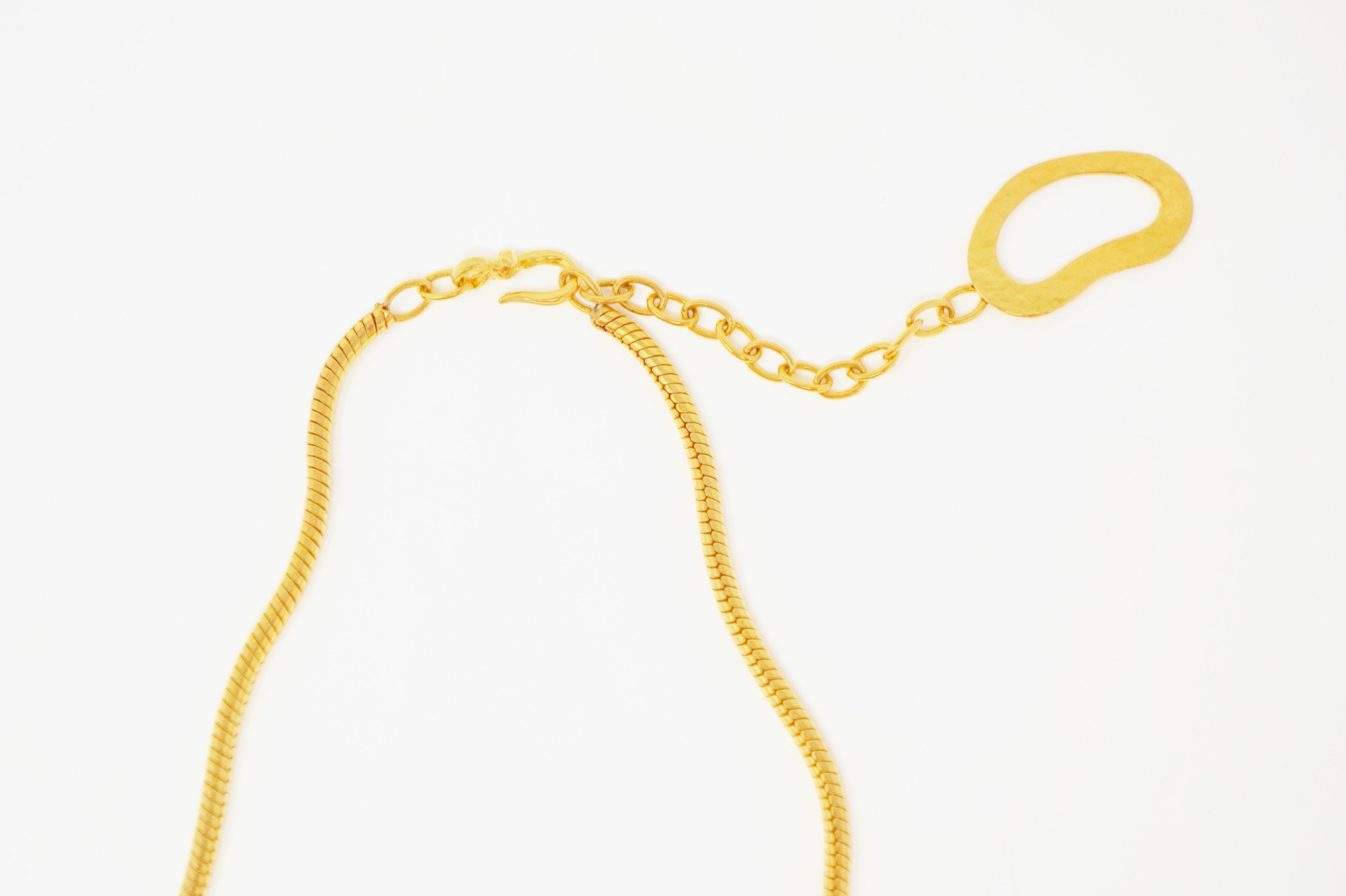 Moderne vergoldete Statement-Halskette „Vibrations“ von Herve van der Straeten, signiert im Angebot 2