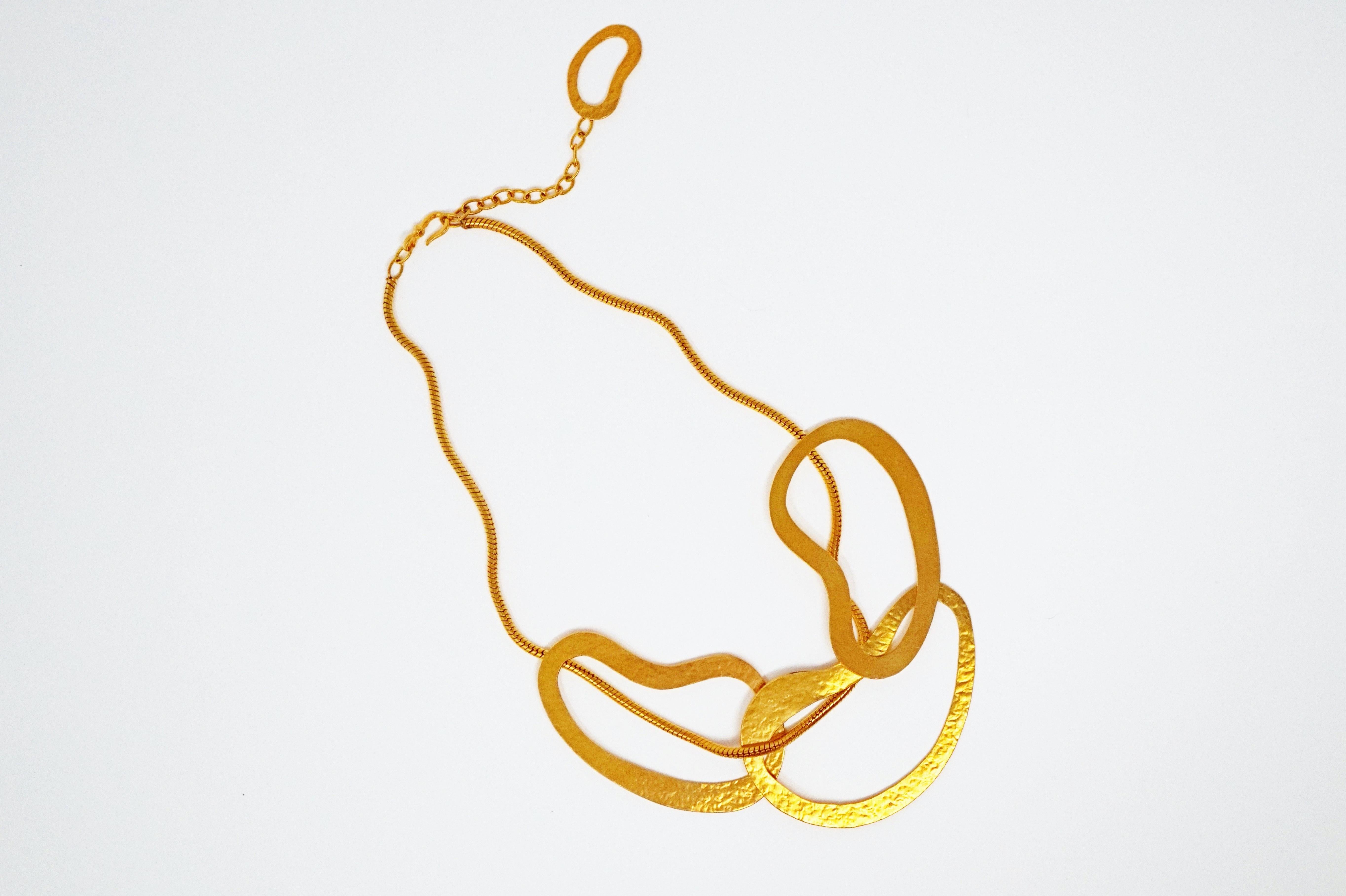 Moderne vergoldete Statement-Halskette „Vibrations“ von Herve van der Straeten, signiert im Angebot 5