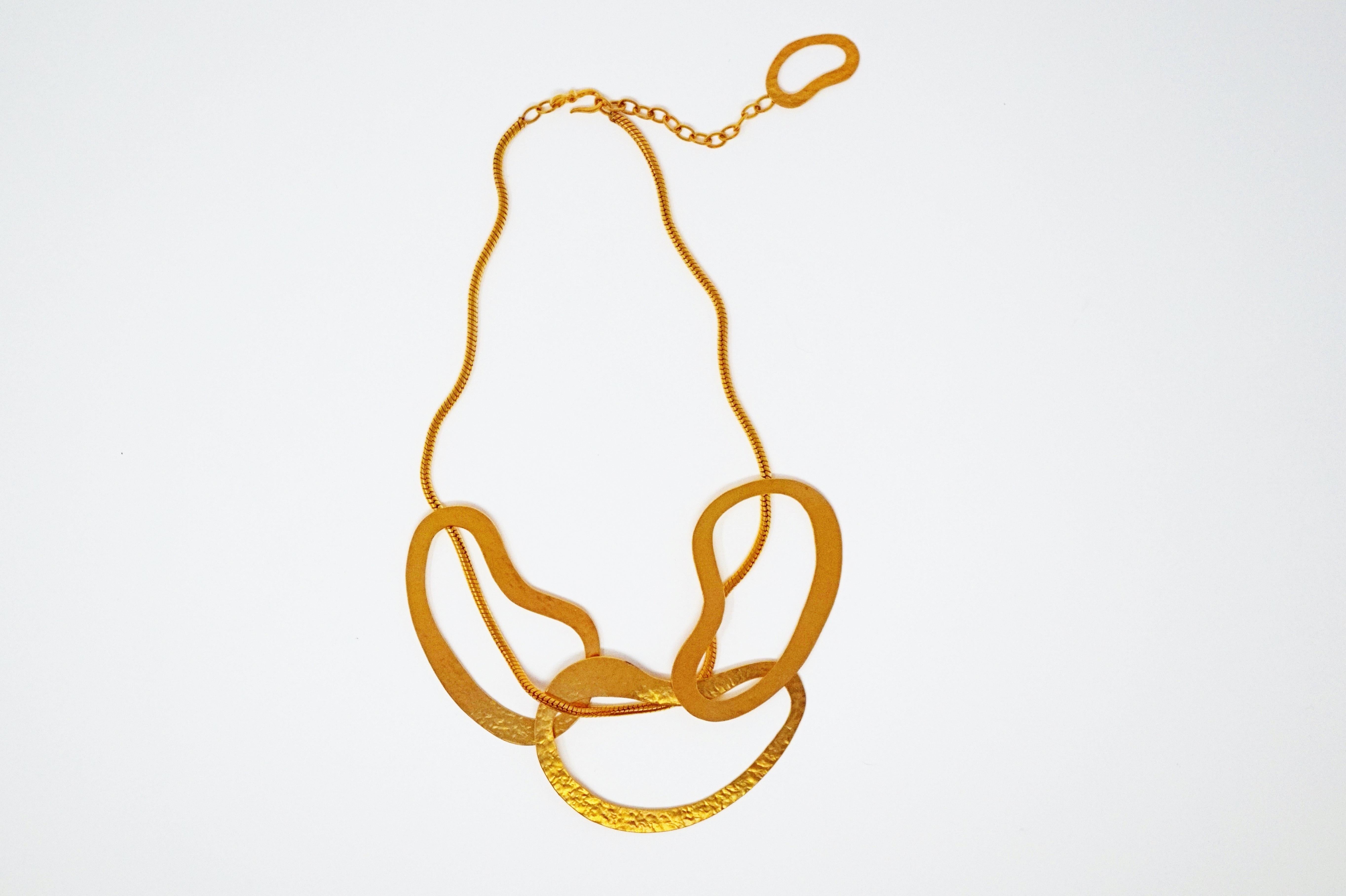 Moderne vergoldete Statement-Halskette „Vibrations“ von Herve van der Straeten, signiert im Angebot 6