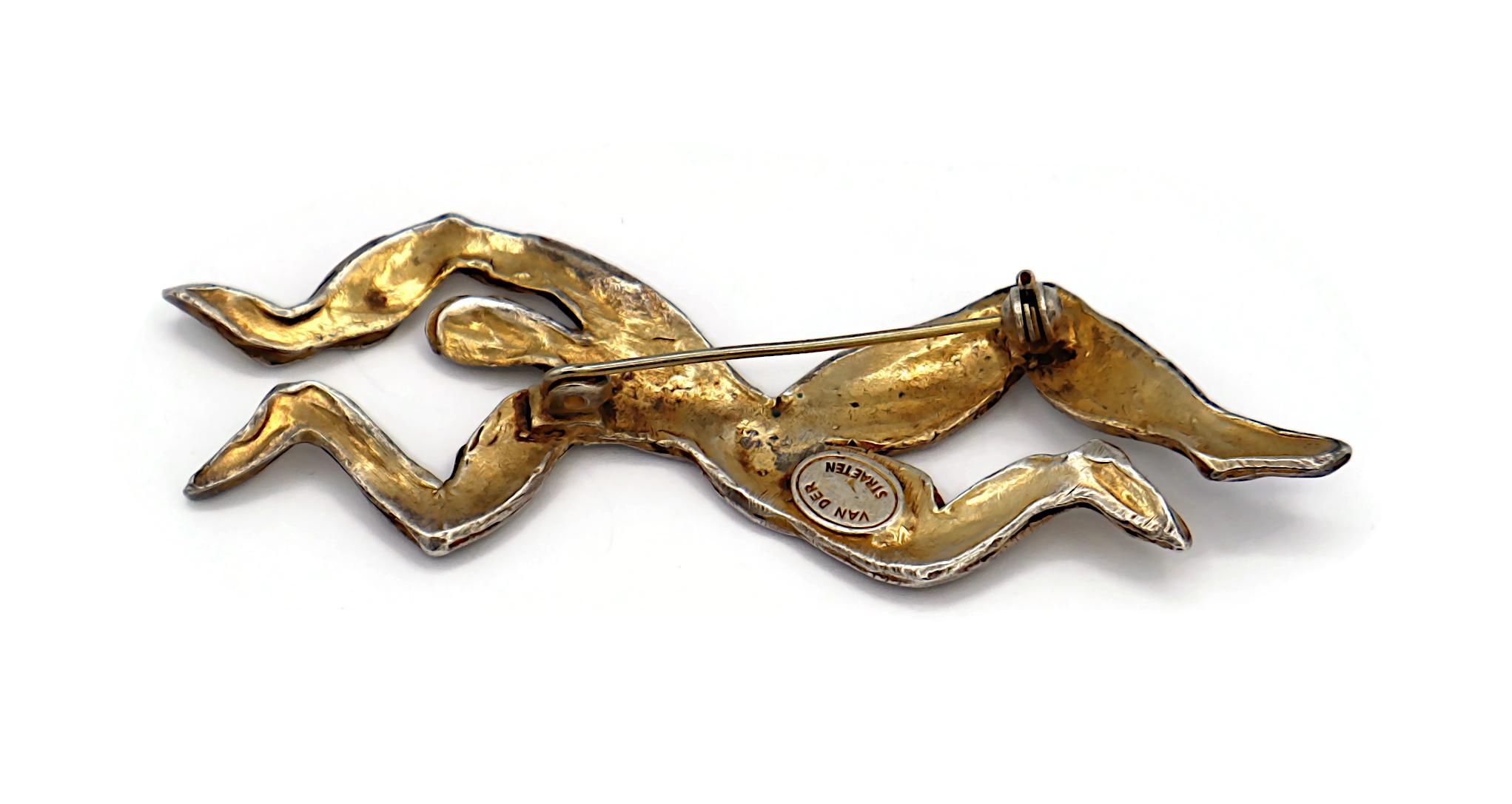 HERVE VAN DER STRAETEN Vintage Dancer Brooch For Sale 5