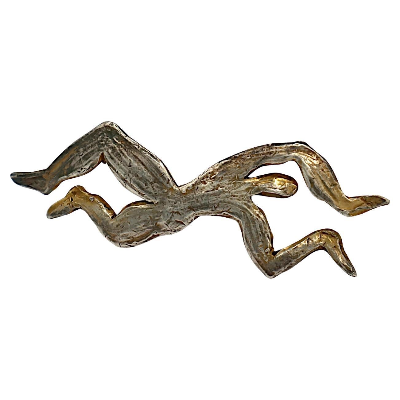 HERVE VAN DER STRAETEN Vintage Dancer Brooch For Sale