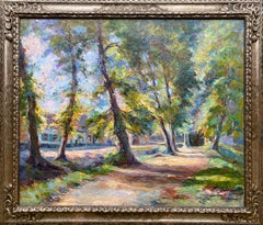 Die Einfahrt in das Dorf Lissewege, Jacques Hervens, 1890 - 1928, Signiert