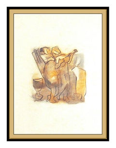 Hessam Abrishami Original Painting Pastel On Board Modern Portrait Signed Art