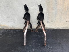 Hessian Soldier Andirons, circa Early 19th Century