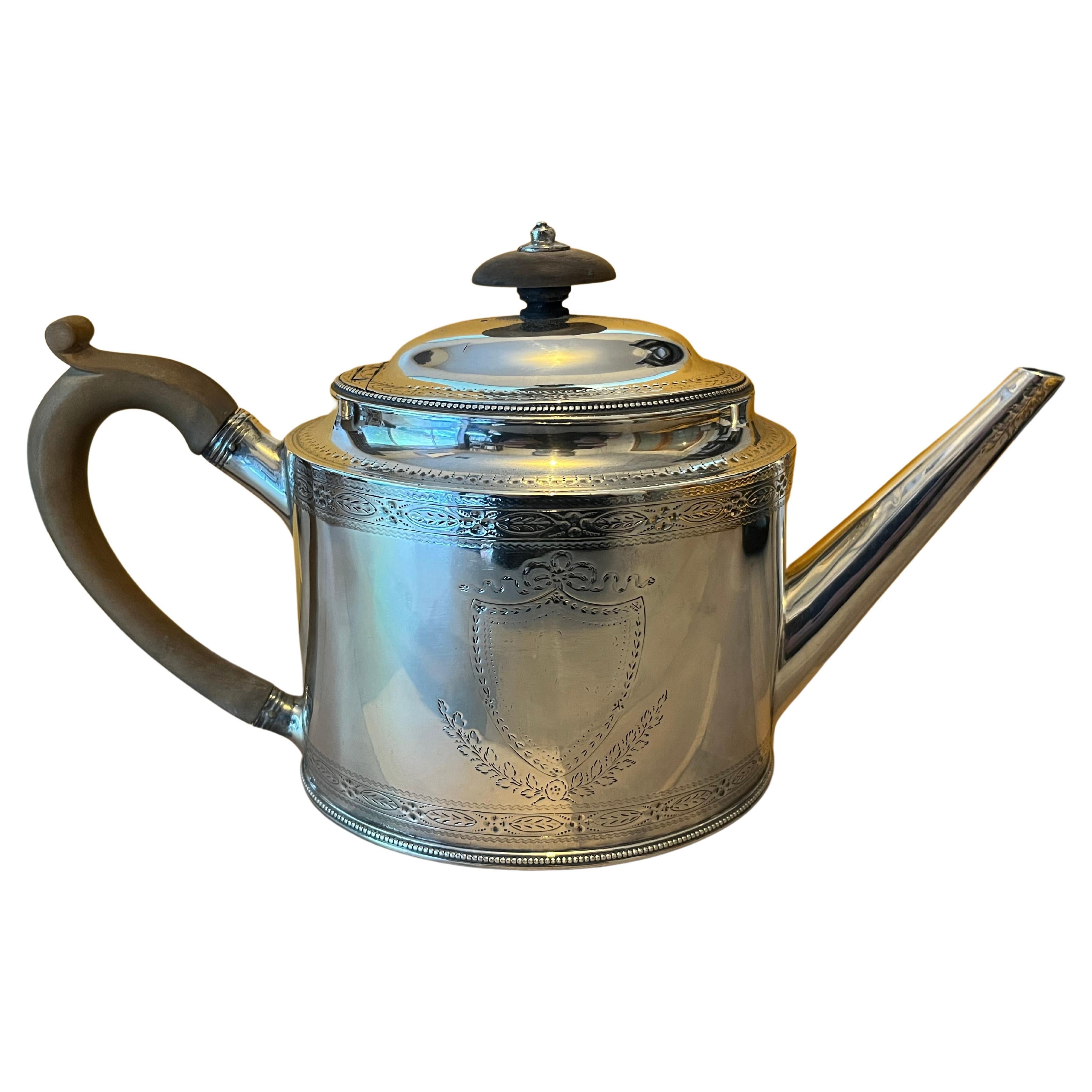 Hester Bateman, A George III Sterling Silver Teapot For Sale