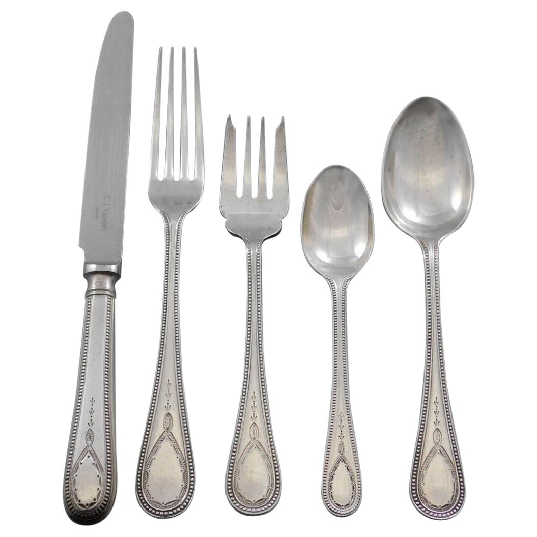 Hester Bateman by CJ Vander Sterling Silver Flatware Set 8 Service Dinner 45 Pcs