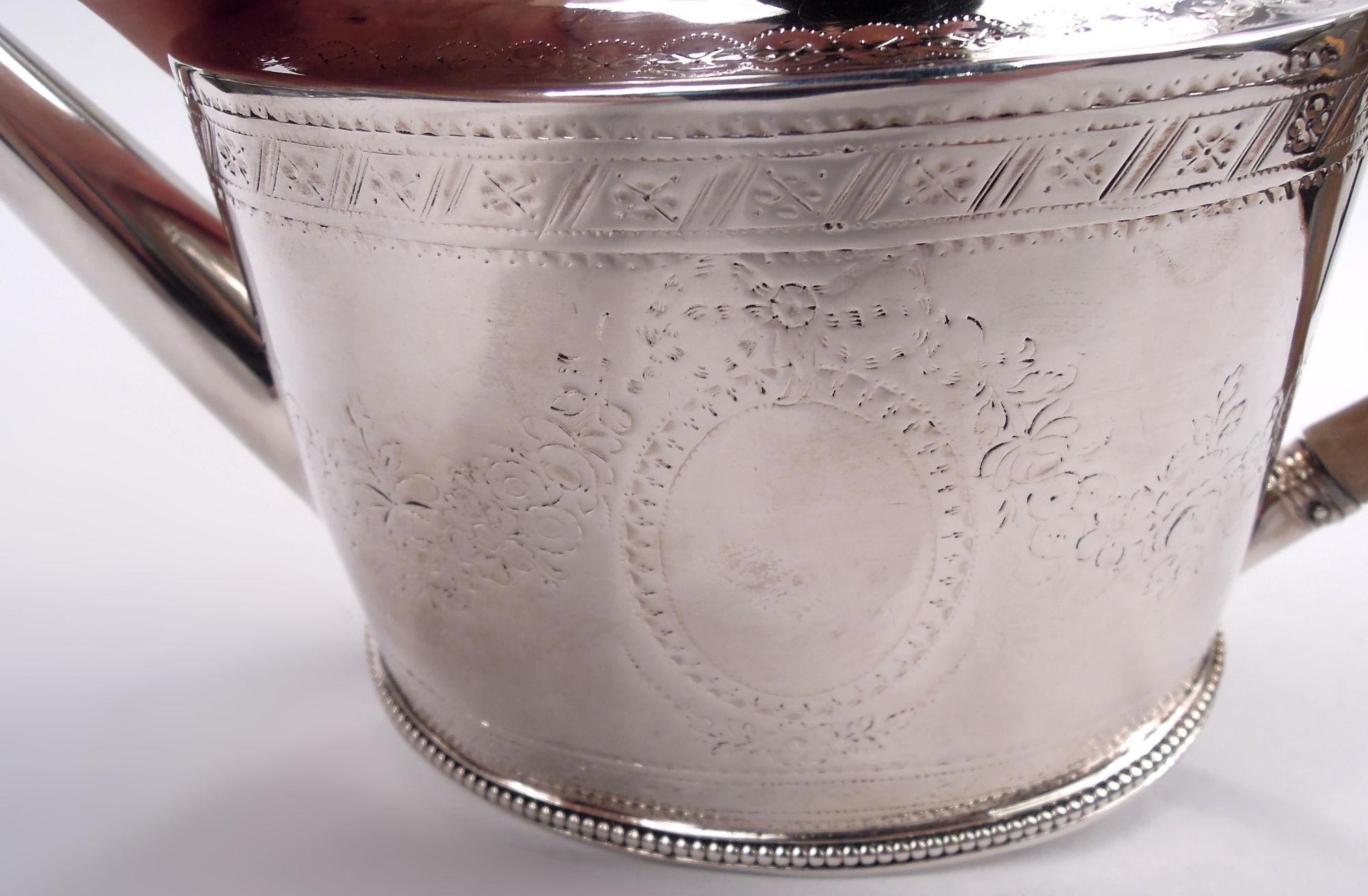 Sterling Silver Hester Bateman English Georgian Neoclassical Teapot, 1780 For Sale