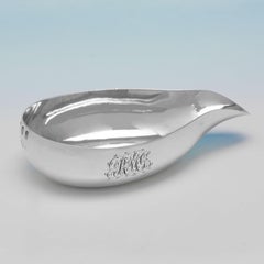 Hester Bateman, George III Antique Sterling Silver Pap Boat, London, 1784