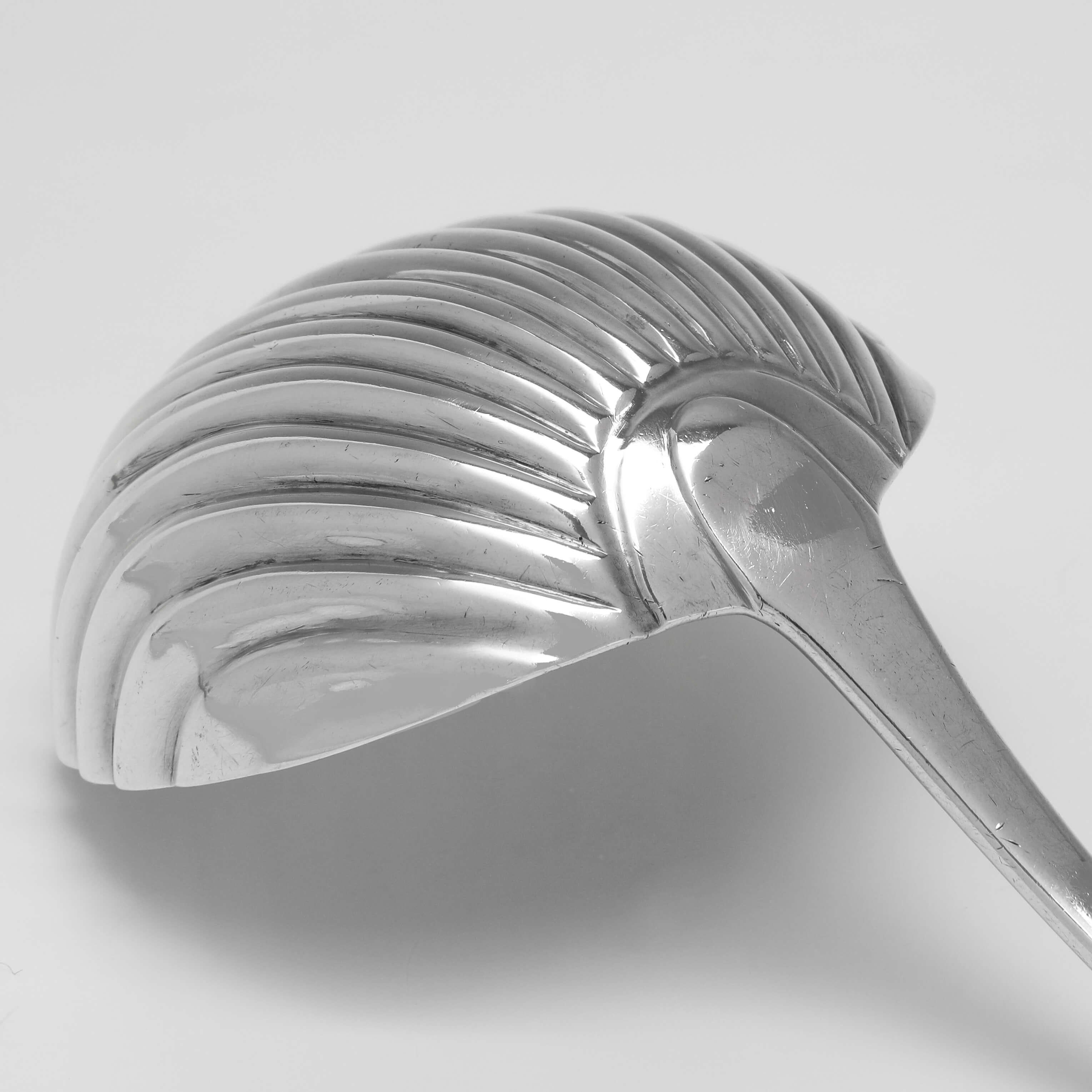 English Hester Bateman, George III Period Sterling Silver Punch or Soup Ladle, 1786