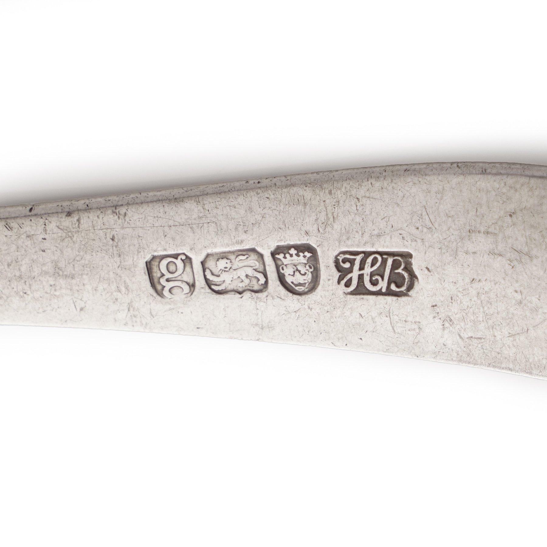 Fine XVIII secolo Hester Bateman cucchiaio grande georgiano in argento 925 in vendita