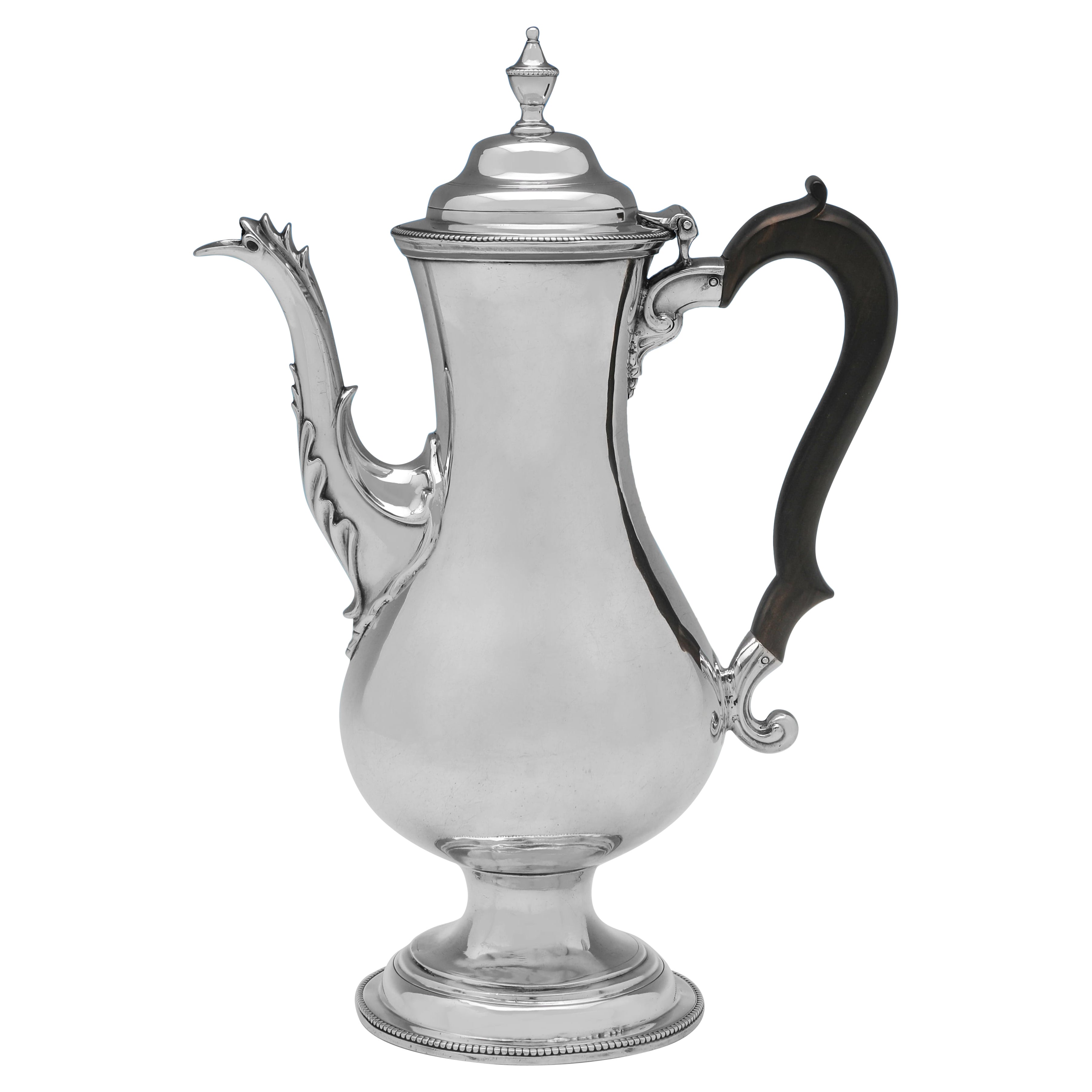 Hester Bateman, London 1781 sterling silver coffee pot