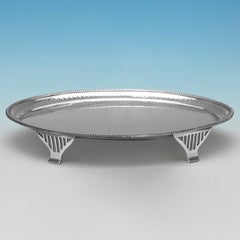 Hester Bateman - Neoclassical sterling silver teapot stand made in 1787