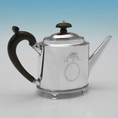 Hester Bateman - Rare Neoclassical Saffron Pot - London 1782