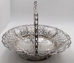 Hester Bateman(?) Sterling Silver 1770 Basket Bowl from Georgian Era