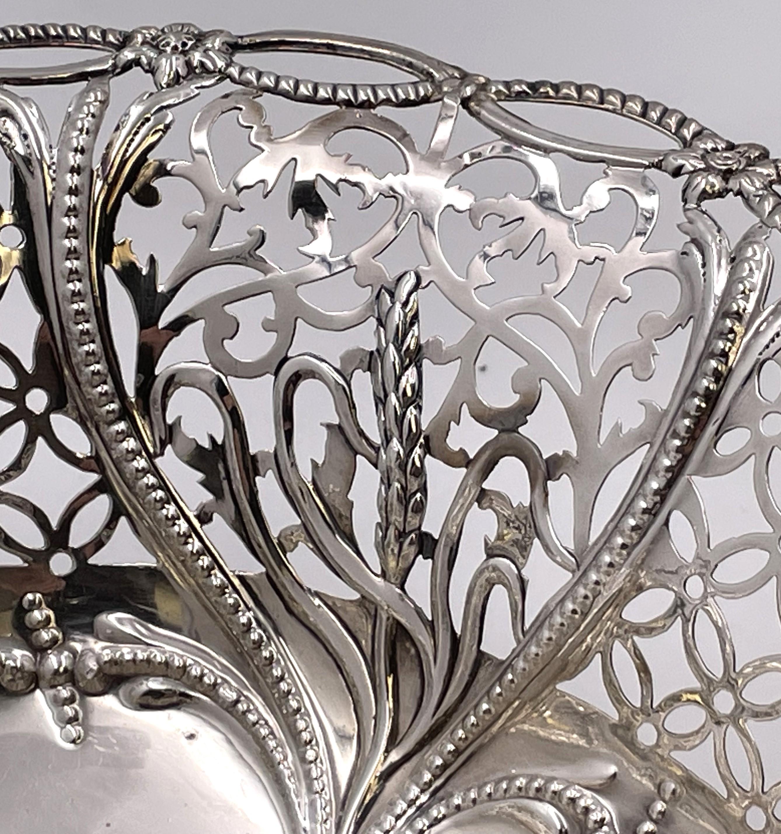 Hester Bateman(?) Sterling Silber 1770 Korb Schale aus Georgian Era im Angebot 1