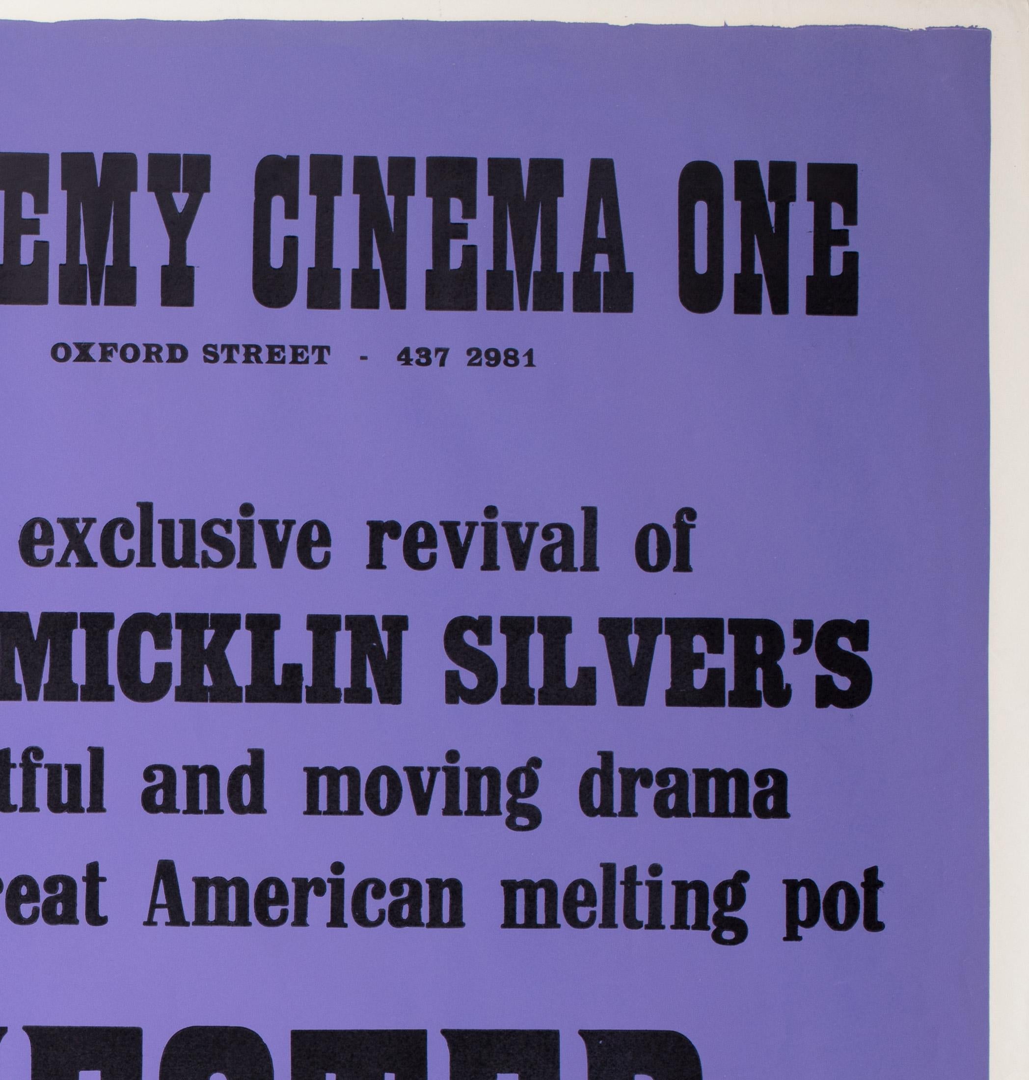 20th Century HESTER STREET 1975 London UK Quad Film Movie Poster, Strausfeld For Sale