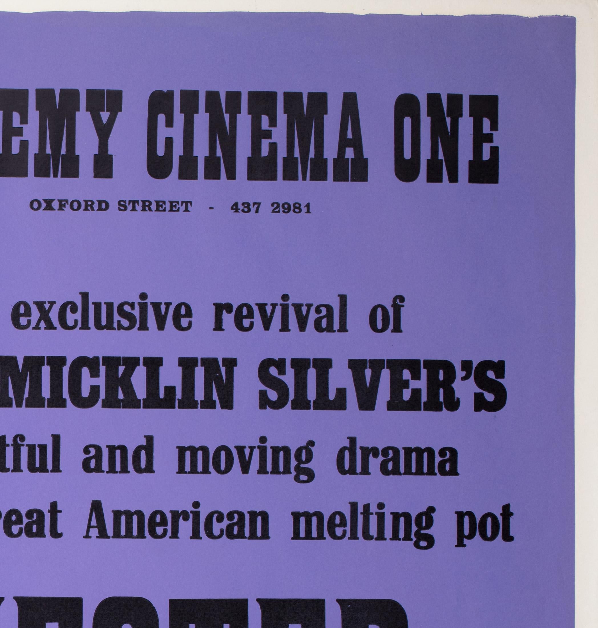 HESTER STREET 1975 Londres Reino Unido Quad Film Movie Poster, Strausfeld siglo XX en venta
