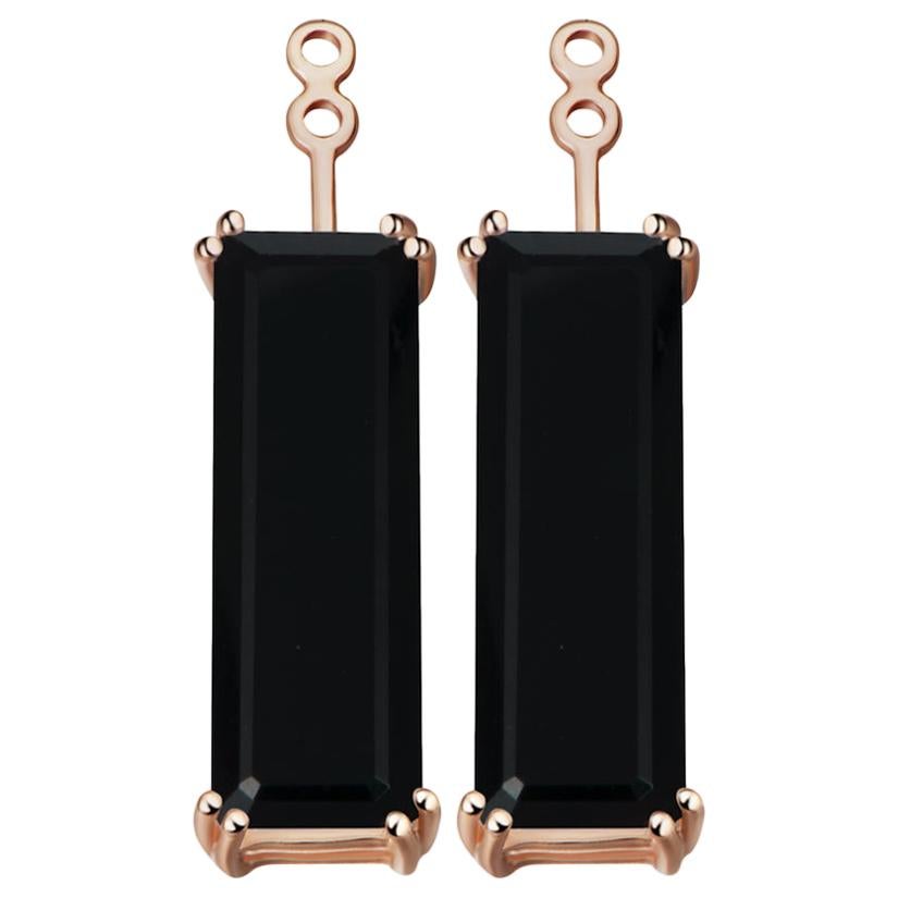 Hestia Modern Black Onyx Gemstone Marilyn Earring Extenders For Sale