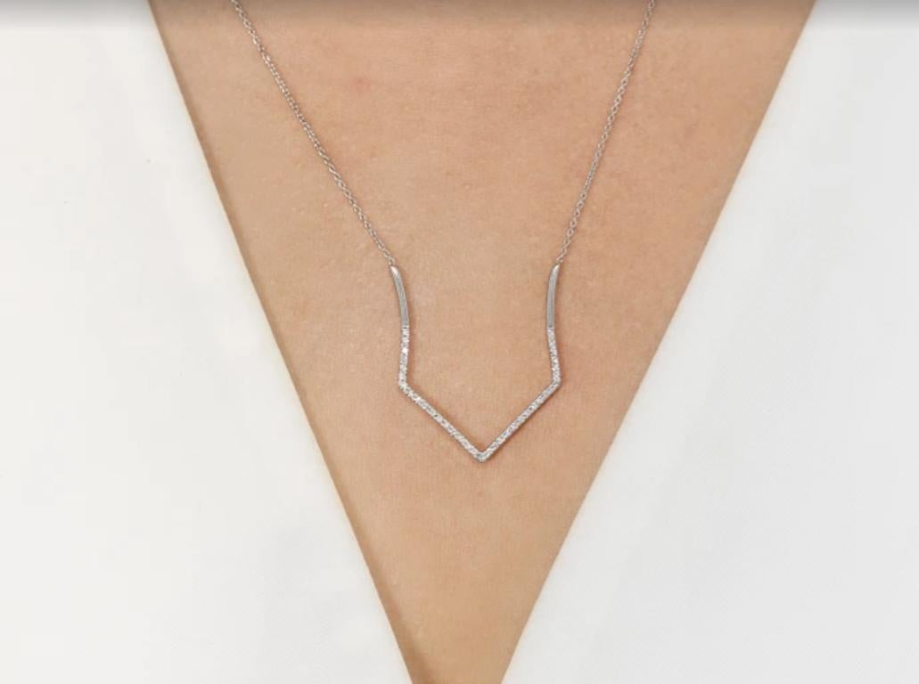 Baguette Cut Hestia Modern Design Diamond Pendant Necklace For Sale
