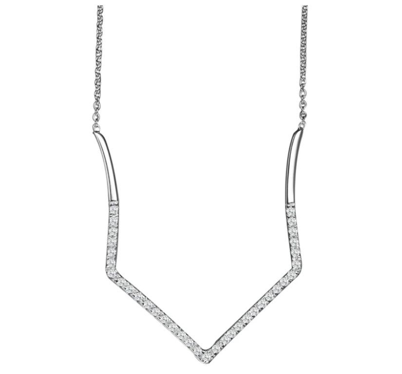 Hestia Modern Design Diamond Pendant Necklace In New Condition For Sale In Toronto, Ontario