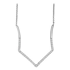 Hestia Modern Design Diamond Pendant Necklace