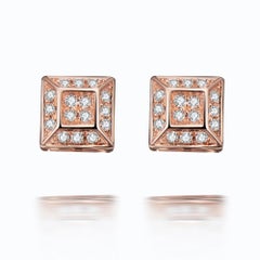 Hestia Modern Diamond Studs and Sunflower Quartz Gemstone Earring Extenders
