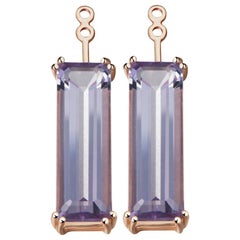 Hestia Modern Purple Amethyst Gemstone Marilyn Earring Extenders
