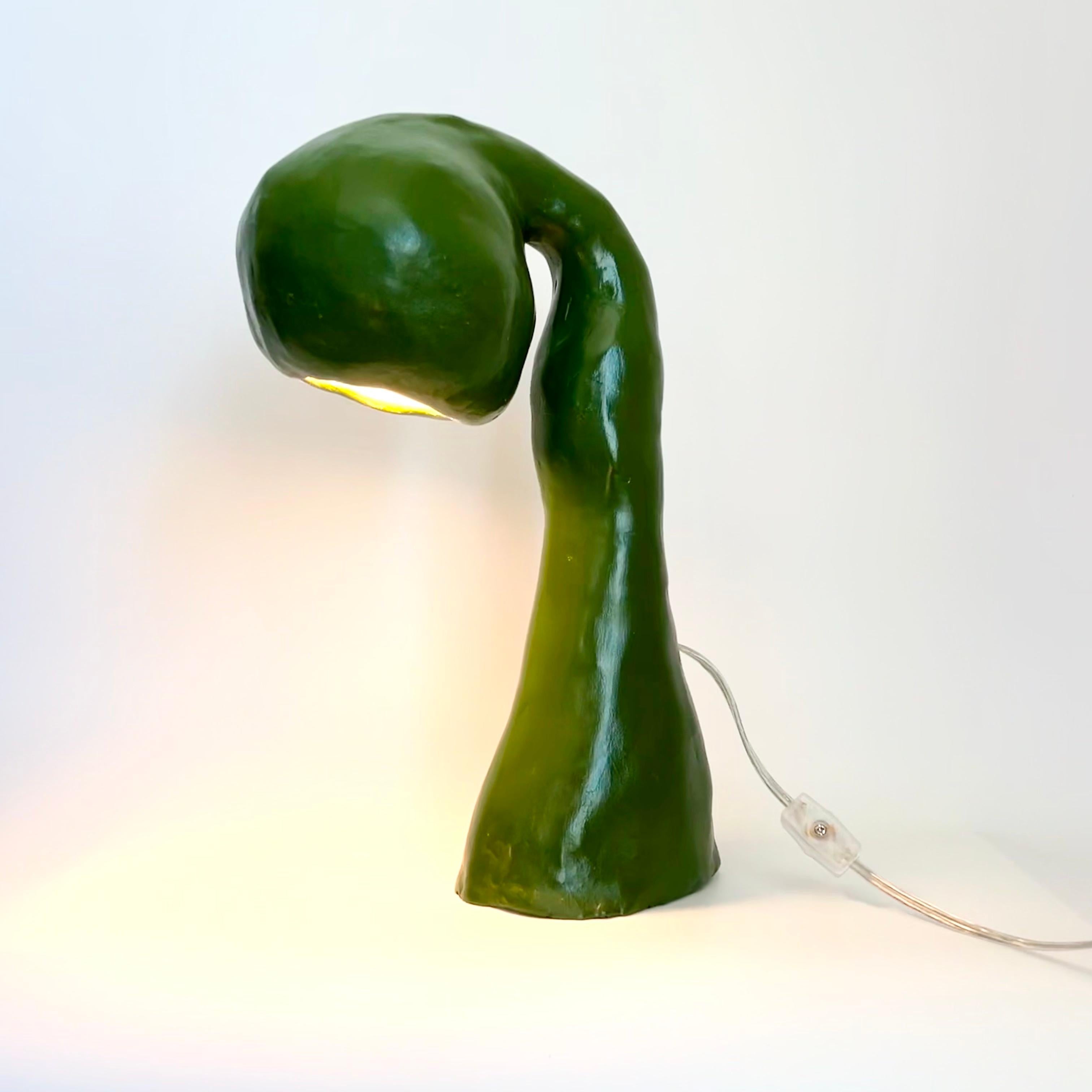 Hestian Light Series by Studio Chora, Table Lamp, Green Lacquer, Made-To-Order In New Condition For Sale In Albuquerque, NM