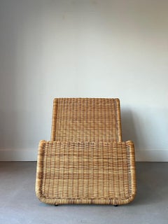 Hestra P8 Wicker/Rattan Lounge Chair in the Style of Tito Agnoli