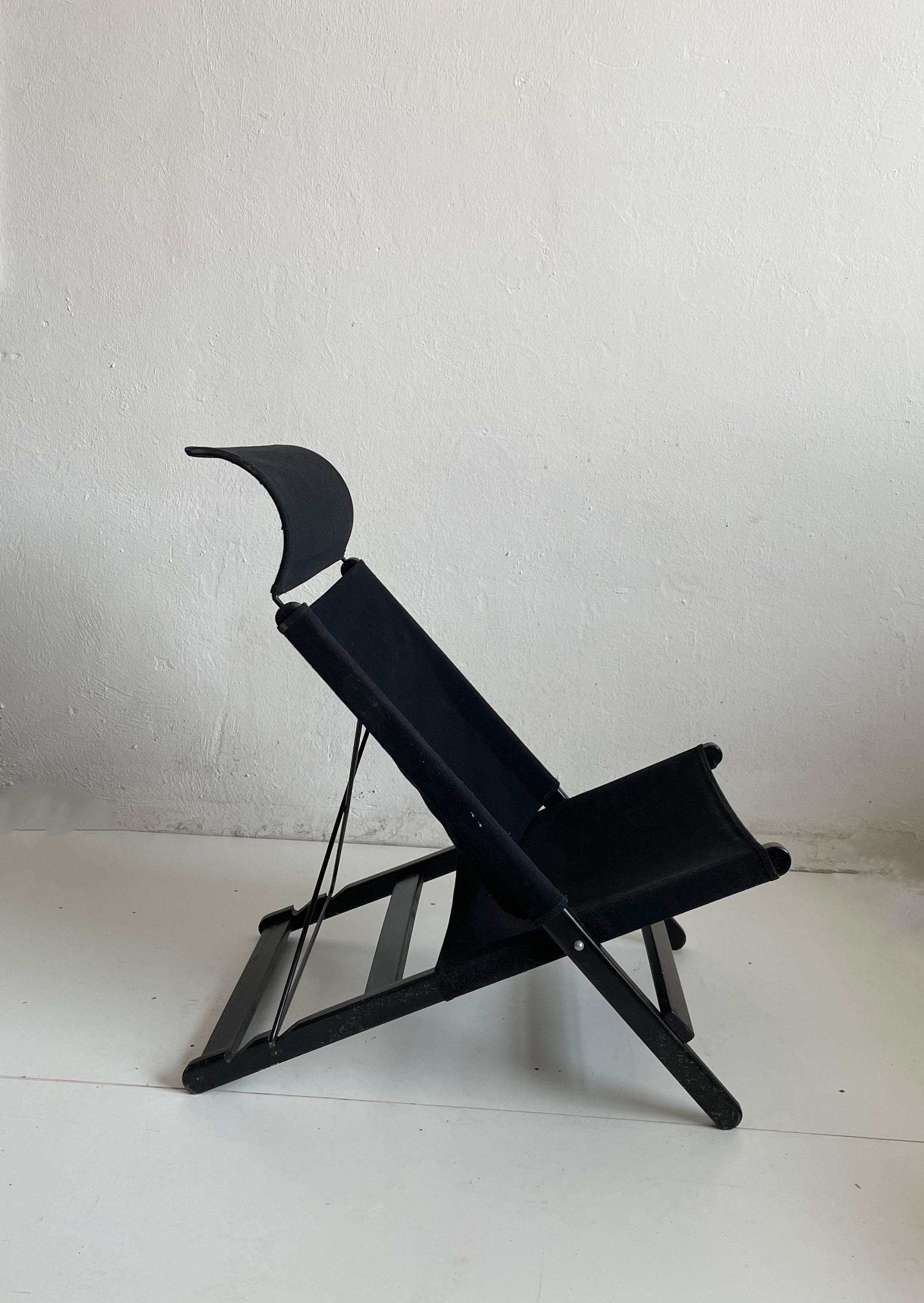 20th Century Hestra Postmodern Folding Lounge Chair by Tord Björklund for IKEA, Sweden 1990s For Sale