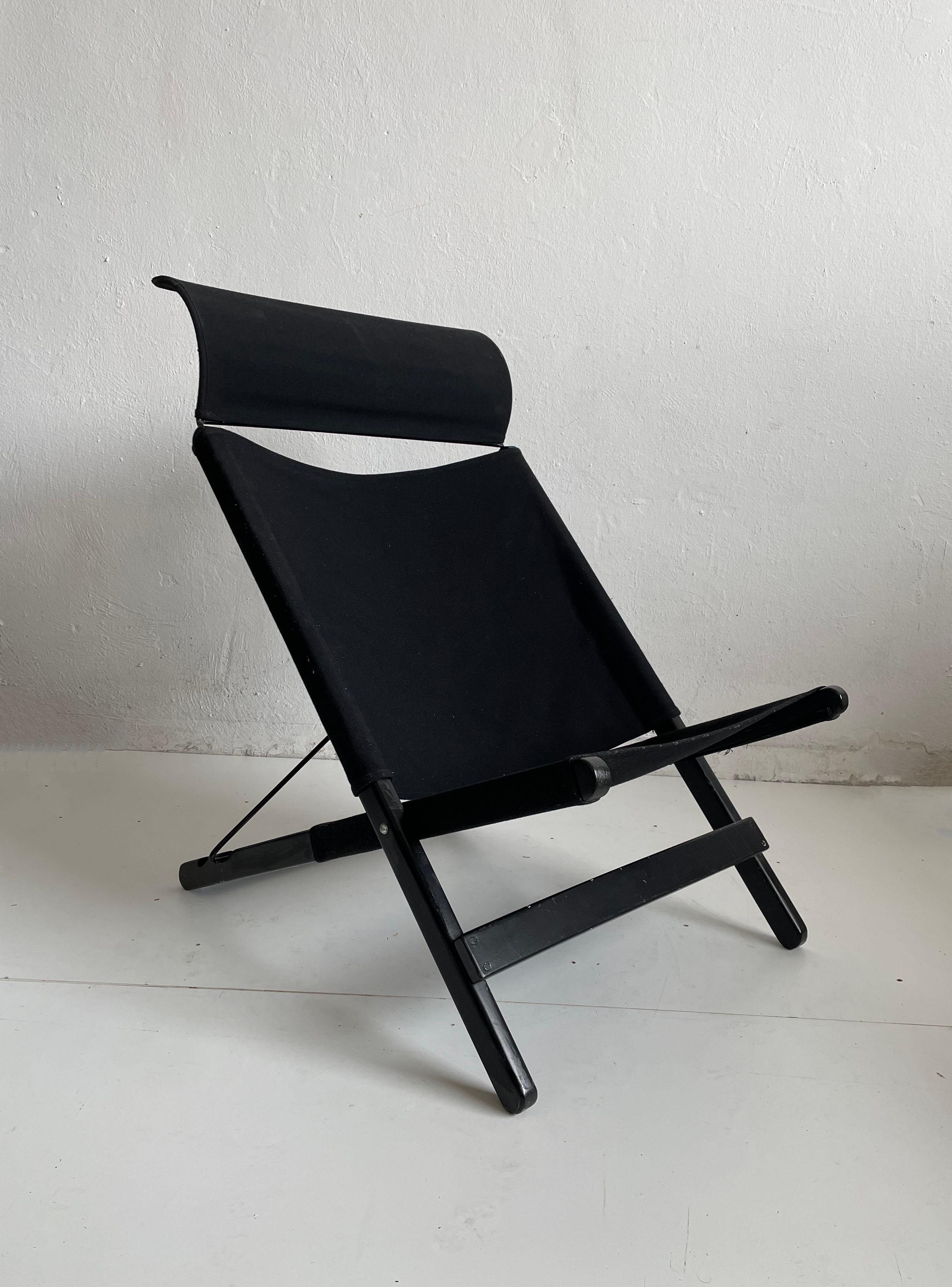 Metal Hestra Postmodern Folding Lounge Chair by Tord Björklund for IKEA, Sweden 1990s For Sale