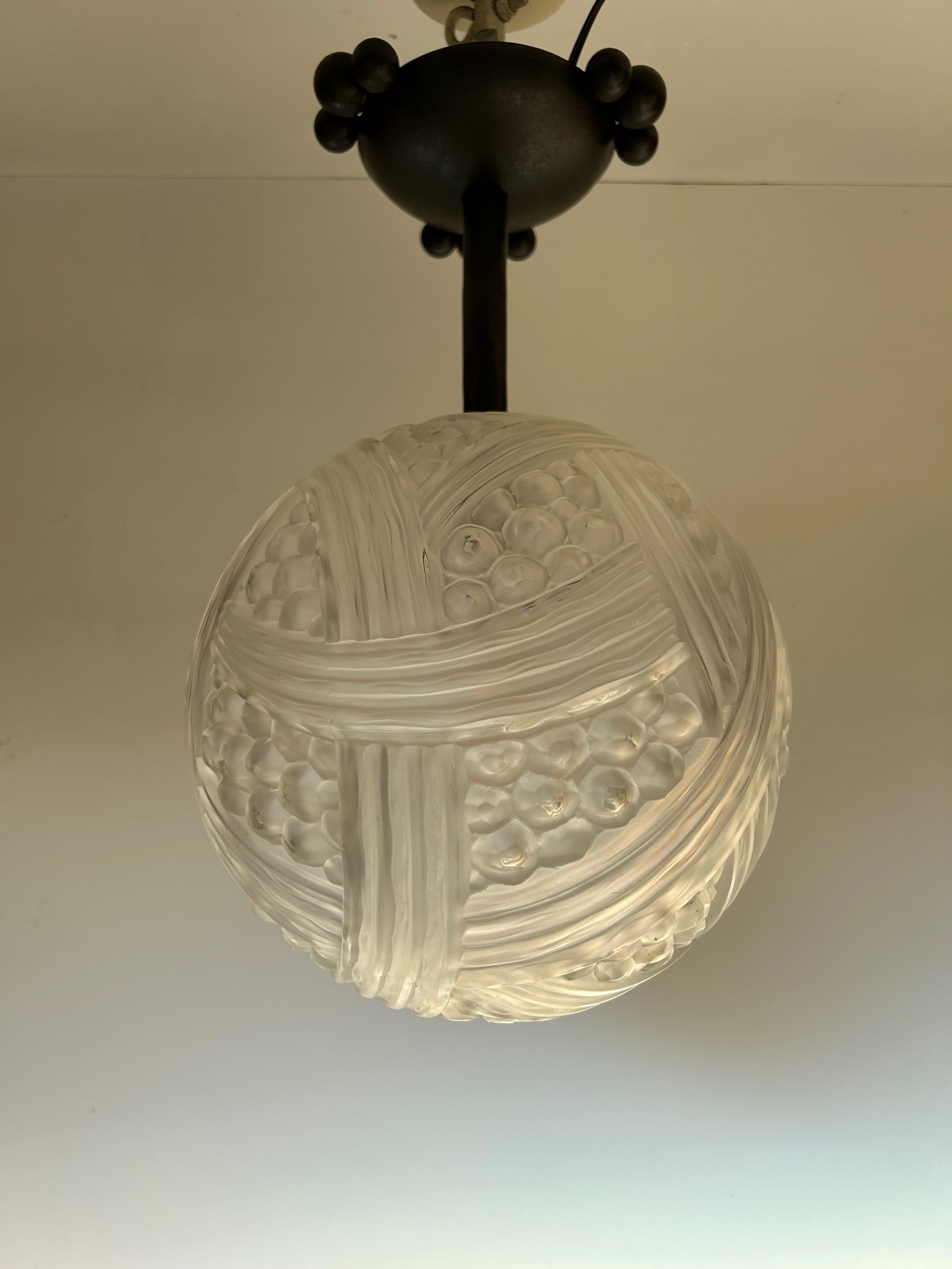 Hettier & Vincent, lampada a sospensione in stile Art Déco In condizioni ottime in vendita a NANTES, FR
