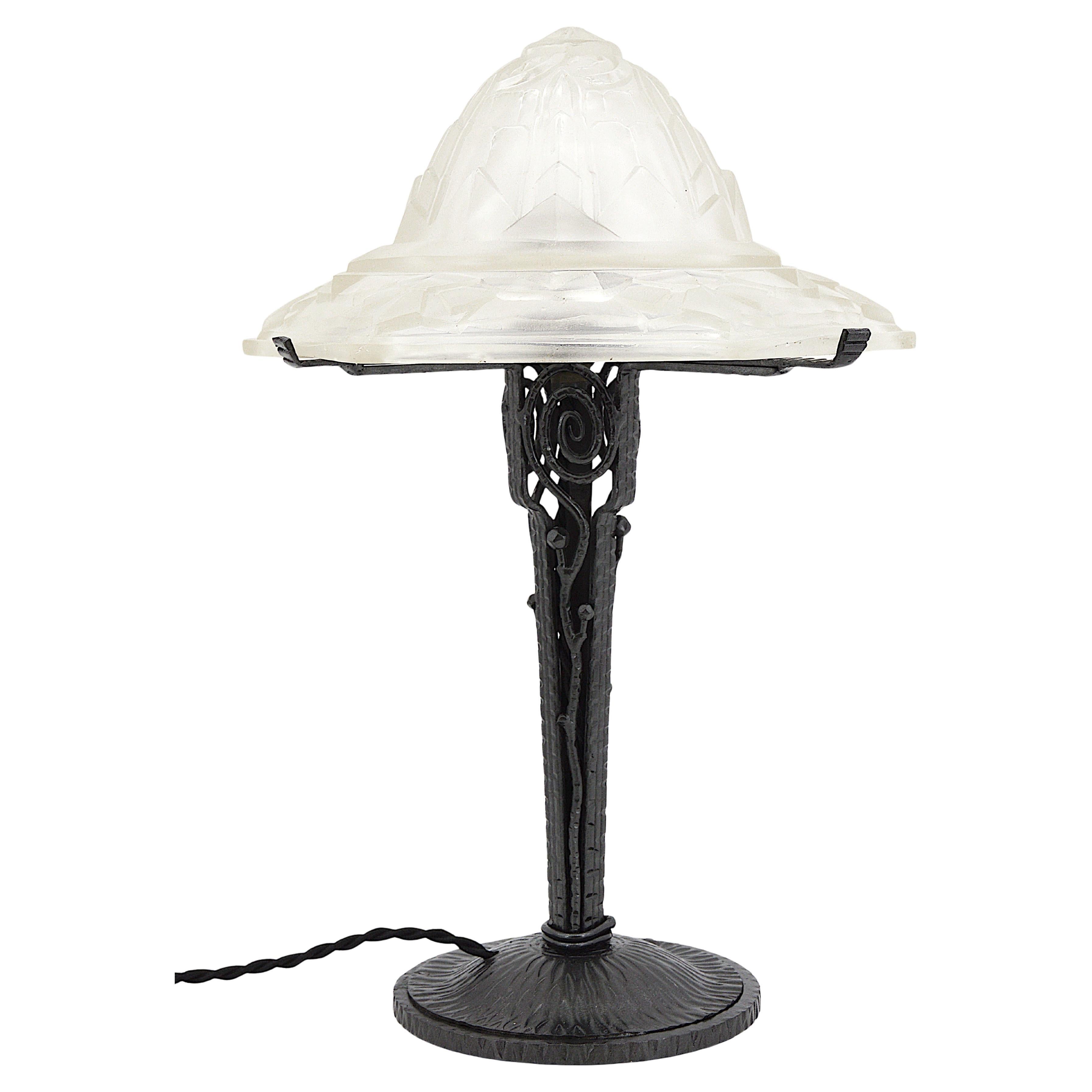 Hettier-Vincent Art Deco Table Lamp, France, 1920