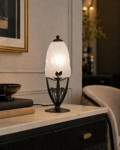 HETTIER & Vincent & Baccarat Rara lampada da tavolo Art Deco, 1920