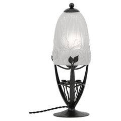 HETTIER & Vincent & Baccarat Rara lampada da tavolo Art Deco, 1920