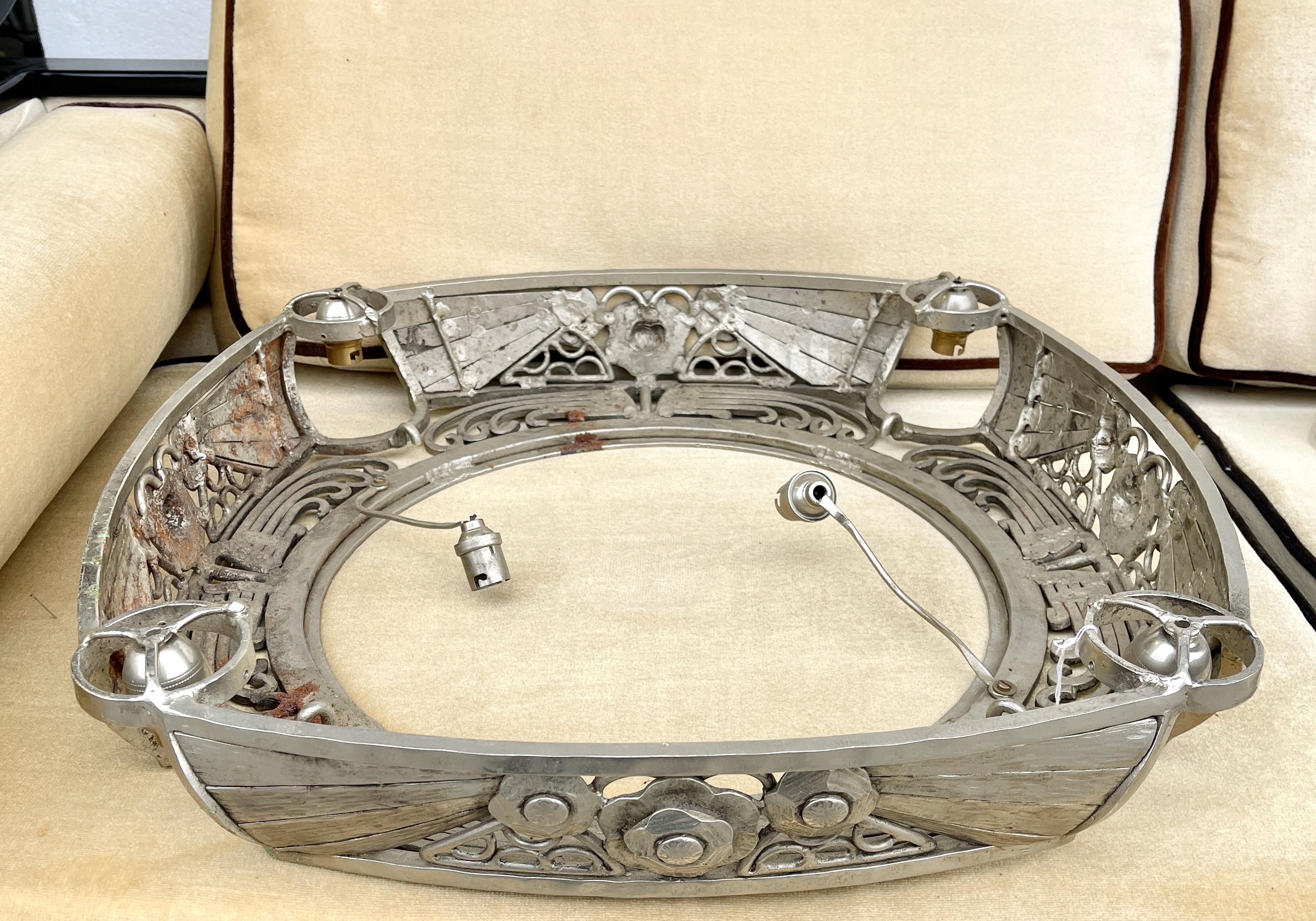 Hettier & Vincent Französischer Art Deco Kronleuchter im Angebot 4